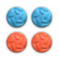 PlayVital Raindrop Texture Design Thumbs Cushion Caps Thumb Grips (4-Pack) for Switch 2, Anti-Slip Raindrop Texture Design Silicone Joystick Grip Cover for Nintendo Switch 2 Joycon - Blue & Orange PlayVital