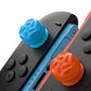 PlayVital Raindrop Texture Design Thumbs Cushion Caps Thumb Grips (4-Pack) for Switch 2, Anti-Slip Raindrop Texture Design Silicone Joystick Grip Cover for Nintendo Switch 2 Joycon - Blue & Orange PlayVital