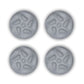PlayVital Raindrop Texture Design Thumbs Cushion Caps Thumb Grips (4-Pack) for Switch 2, Anti-Slip Raindrop Texture Design Silicone Joystick Grip Cover for Nintendo Switch 2 Joycon - New Hope Gray PlayVital