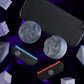 PlayVital Raindrop Texture Design Thumbs Cushion Caps Thumb Grips (4-Pack) for Switch 2, Anti-Slip Raindrop Texture Design Silicone Joystick Grip Cover for Nintendo Switch 2 Joycon - New Hope Gray PlayVital