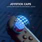 PlayVital Raindrop Texture Design Thumbs Cushion Caps Thumb Grips (4-Pack) for Switch 2, Anti-Slip Raindrop Texture Design Silicone Joystick Grip Cover for Nintendo Switch 2 Joycon - New Hope Gray PlayVital