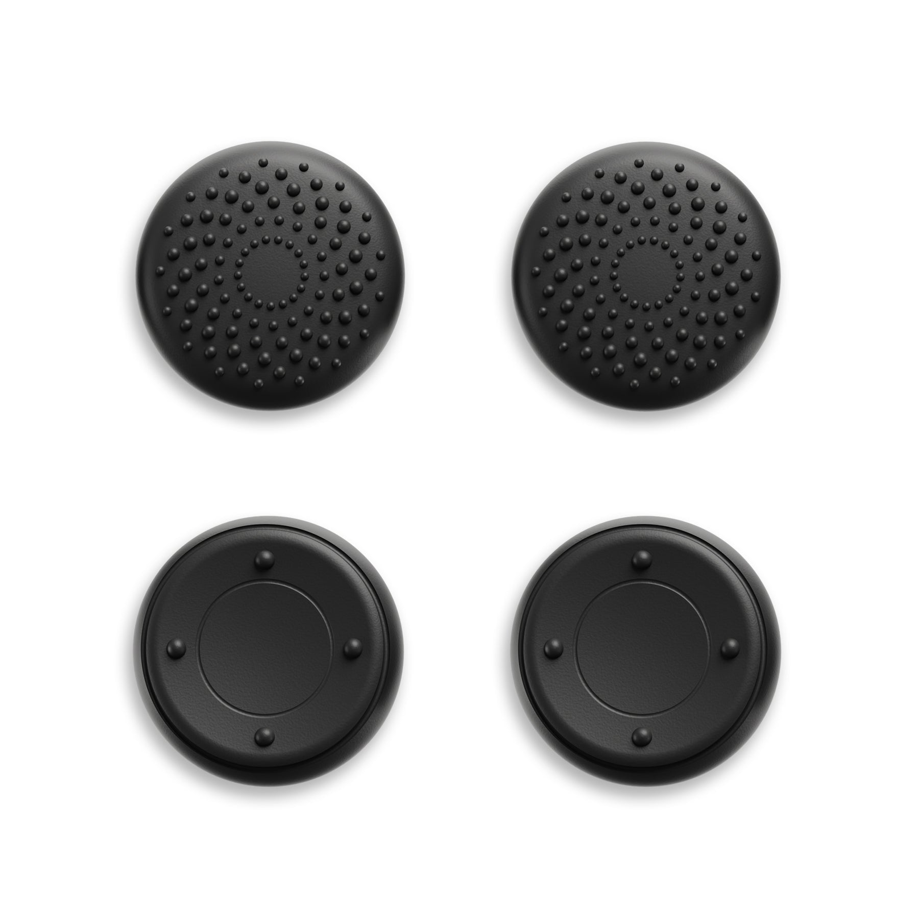 PlayVital Raised Dots & Studded Design 4-Pack Thumb Grips for Steam Controller 2 (2026), Anti-Slip Textured Grip Caps - Black PlayVital