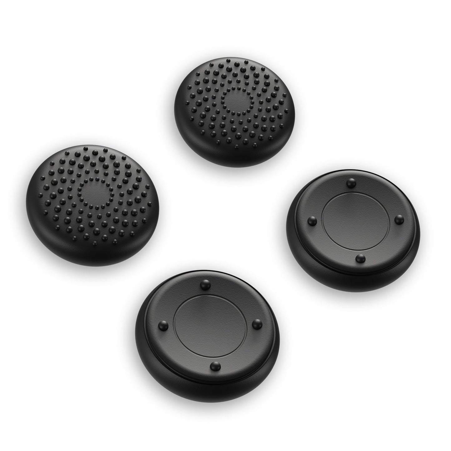 PlayVital Raised Dots & Studded Design 4-Pack Thumb Grips for Steam Controller 2 (2026), Anti-Slip Textured Grip Caps - Black PlayVital