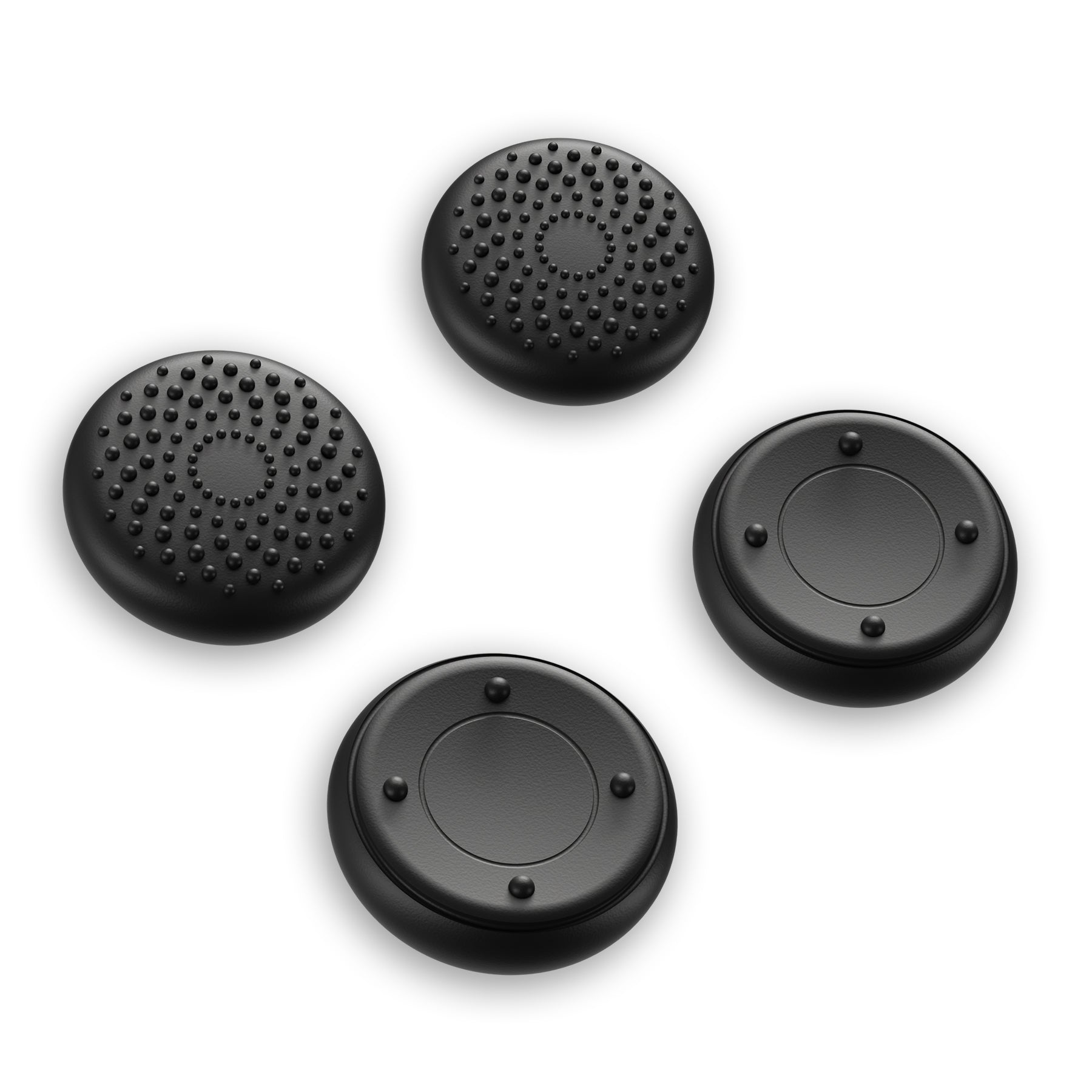 PlayVital Raised Dots & Studded Design 4-Pack Thumb Grips for Steam Controller 2 (2026), Anti-Slip Textured Grip Caps - Black PlayVital