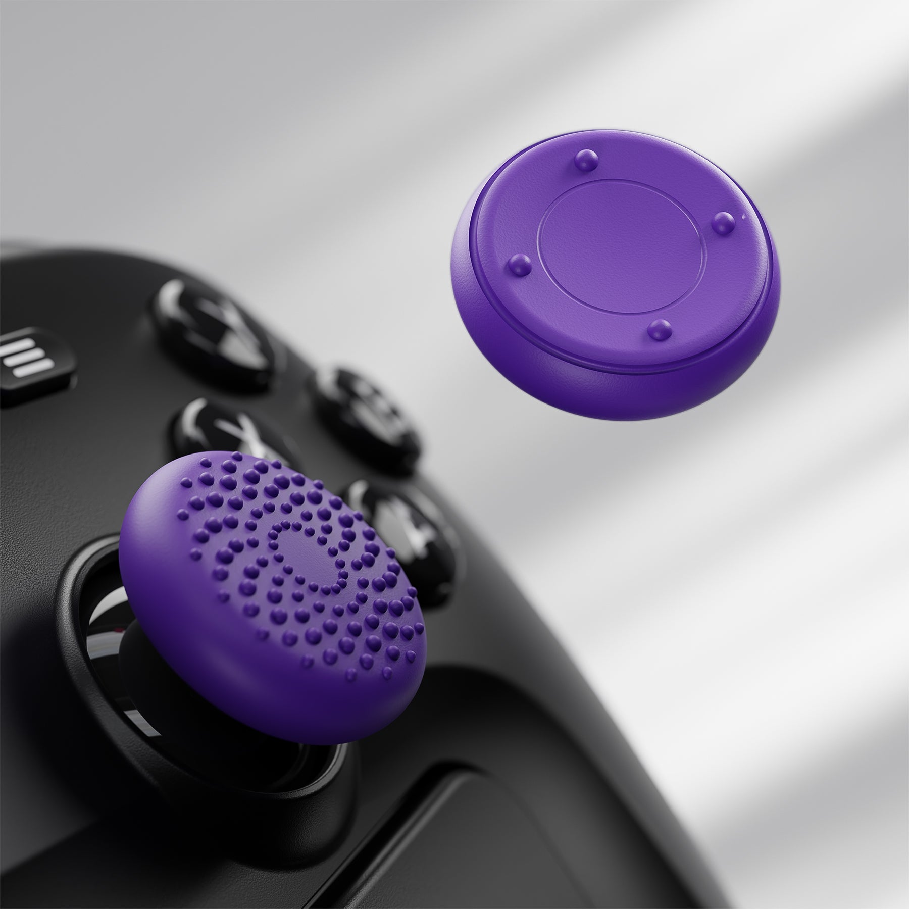 PlayVital Raised Dots & Studded Design 4-Pack Thumb Grips for Steam Controller 2 (2026), Anti-Slip Textured Grip Caps - Purple PlayVital