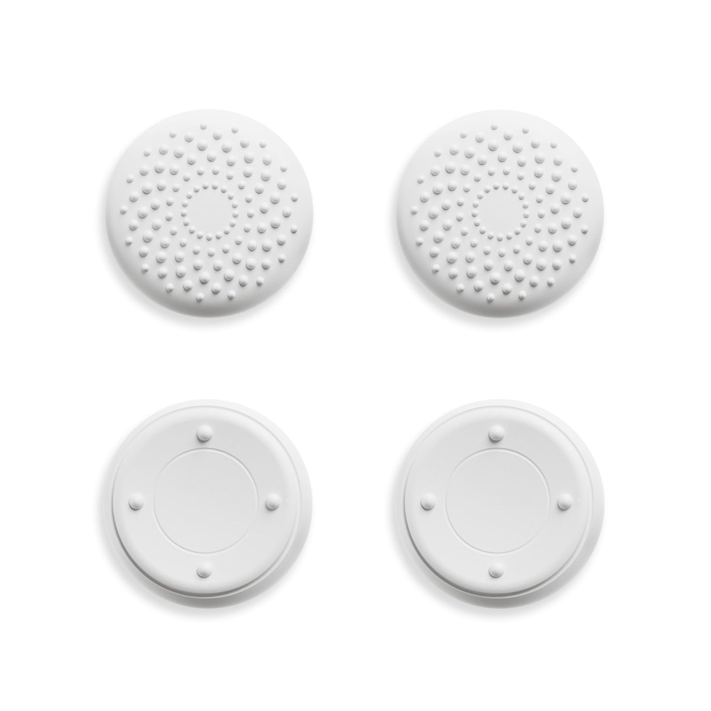 PlayVital Raised Dots & Studded Design 4-Pack Thumb Grips for Steam Controller 2 (2026), Anti-Slip Textured Grip Caps - White PlayVital