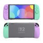 PlayVital Ranger Silicone Grip with Hard Console Cover for Nintendo Switch 2, Protective Case with Folding Stand & Thumb Grips Caps for Nintendo Switch 2 (2025) - Soft Violet & Mint Green PlayVital