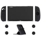 PlayVital Ranger Silicone Grip with Hard Console Cover for Nintendo Switch 2, Protective Case with Folding Stand & Thumb Grips Caps for Nintendo Switch 2 (2025) - Black PlayVital