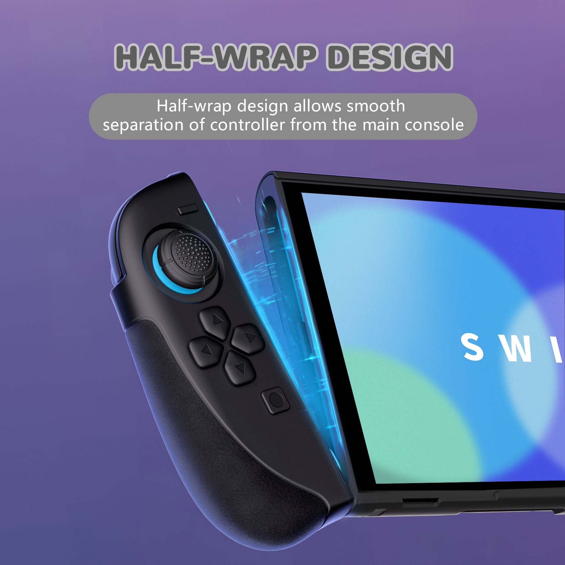 PlayVital Ranger Silicone Grip with Hard Console Cover for Nintendo Switch 2, Protective Case with Folding Stand & Thumb Grips Caps for Nintendo Switch 2 (2025) - Black PlayVital