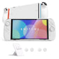 PlayVital Ranger Silicone Grip with Hard Console Cover for Nintendo Switch 2, Protective Case with Folding Stand & Thumb Grips Caps for Nintendo Switch 2 (2025) - White PlayVital