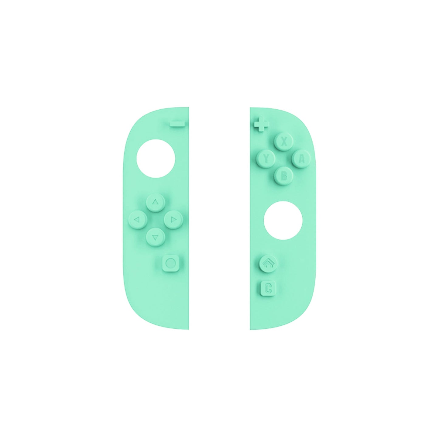 PlayVital Replaceable Button Color Inserts for Nintendo Switch 2 Protective Case, Compatible with Cute Solid-Color Series & Solid Color Series – Mint Green PlayVital