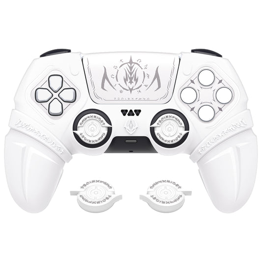 PlayVital Runes Edition Silicone Cover Skin for PS5 Controller with Thumb Grips & Touchpad Skin & D-pad Area Sticker, Compatible with PS5 Charging Dock - Black - FVEPFP001 (Copy) PlayVital