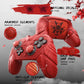 PlayVital Samurai Armor Edition Silicone Case for Switch 2 Pro Controller, for Nintendo Switch 2 Pro Controller Shockproof Skin Cover with Back Button Caps & Thumb Grip & Sticker - Red PlayVital