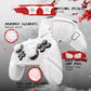 PlayVital Samurai Armor Edition Silicone Case for Switch 2 Pro Controller, for Nintendo Switch 2 Pro Controller Shockproof Skin Cover with Back Button Caps & Thumb Grip & Sticker - White PlayVital