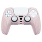 PlayVital Samurai Edition Anti-Slip Silicone Cover Skin with Thumb Grip Caps for PS5 Wireless Controller - Pink - BWPF005 PlayVital