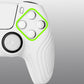 PlayVital Samurai Edition Anti-Slip Silicone Cover Skin with Thumb Grip Caps for PS5 Wireless Controller - White - BWPF002 PlayVital