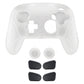 PlayVital Samurai Edition Protective Silicone Case for Nintendo Switch 2 Pro Controller with Back Button Caps & Thumb Grips - Clear White PlayVital