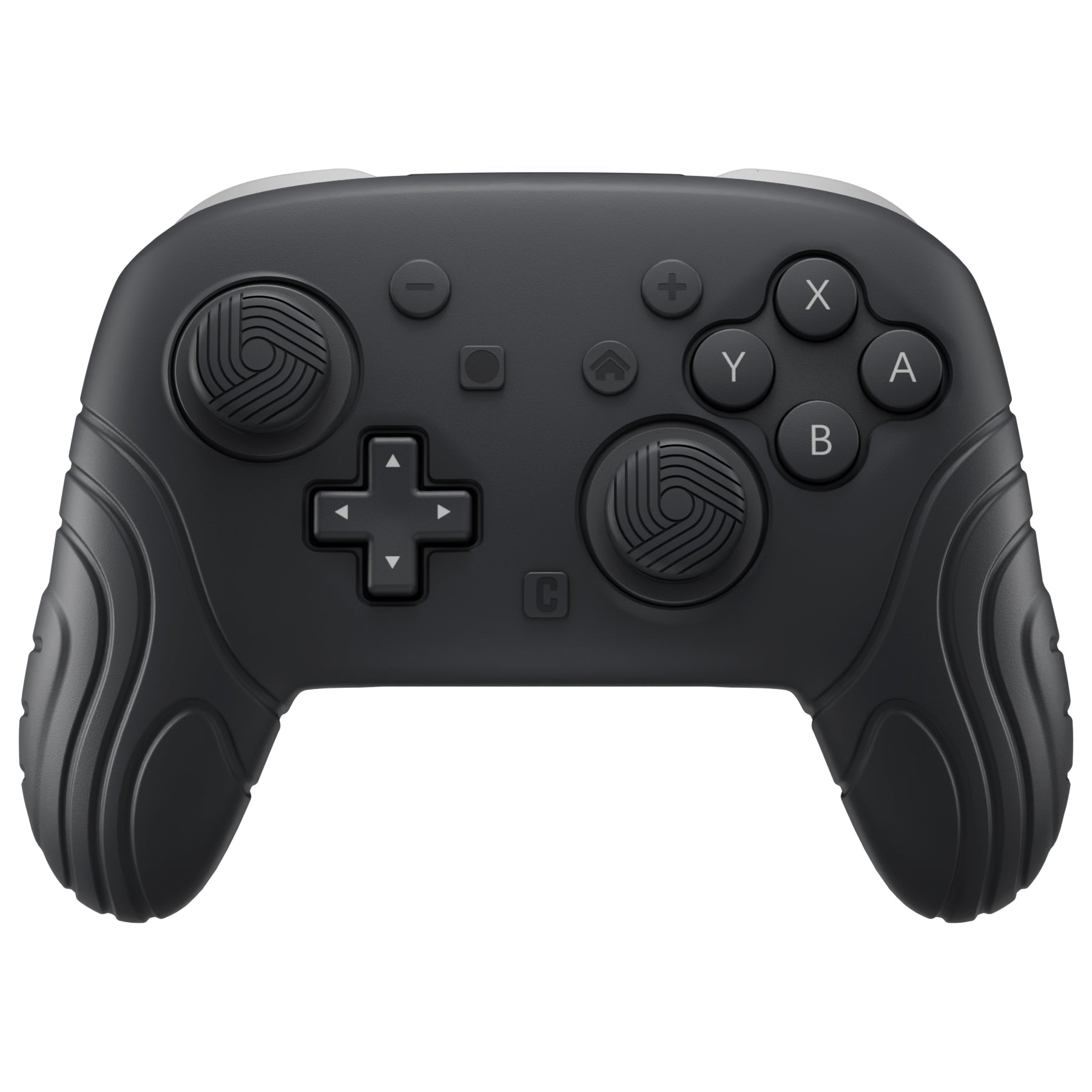 PlayVital Samurai Edition Protective Silicone Case for Nintendo Switch 2 Pro Controller with Back Button Caps & Thumb Grips & Stickers - Black PlayVital