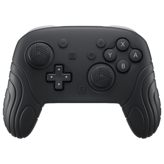PlayVital Samurai Edition Protective Silicone Case for Nintendo Switch 2 Pro Controller with Back Button Caps & Thumb Grips & Stickers - Black PlayVital
