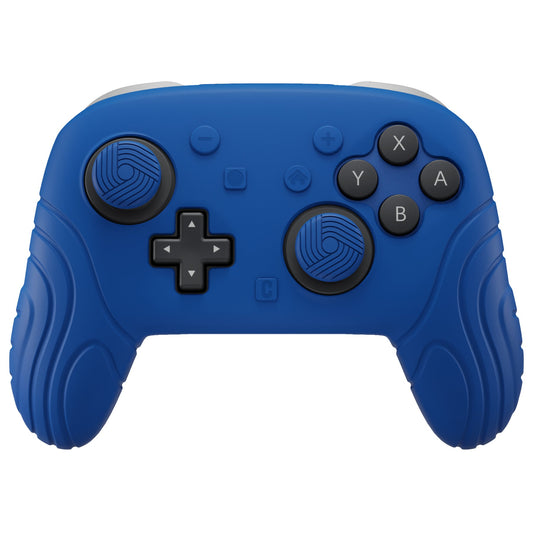 PlayVital Samurai Edition Protective Silicone Case for Nintendo Switch 2 Pro Controller with Back Button Caps & Thumb Grips & Stickers - Blue PlayVital
