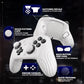 PlayVital Samurai Edition Protective Silicone Case for Nintendo Switch 2 Pro Controller with Back Button Caps & Thumb Grips & Stickers - White PlayVital