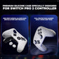 PlayVital Samurai Edition Protective Silicone Case for Nintendo Switch 2 Pro Controller with Back Button Caps & Thumb Grips & Stickers - White PlayVital
