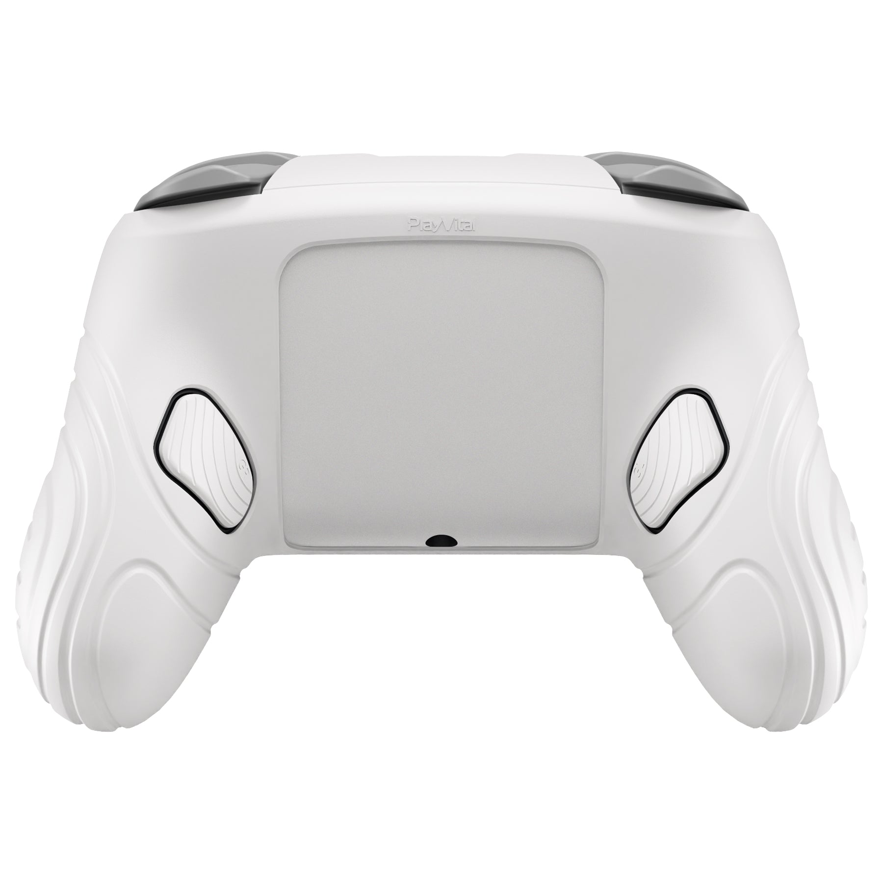 PlayVital Samurai Edition Protective Silicone Case for Nintendo Switch 2 Pro Controller with Back Button Caps & Thumb Grips & Stickers - White PlayVital