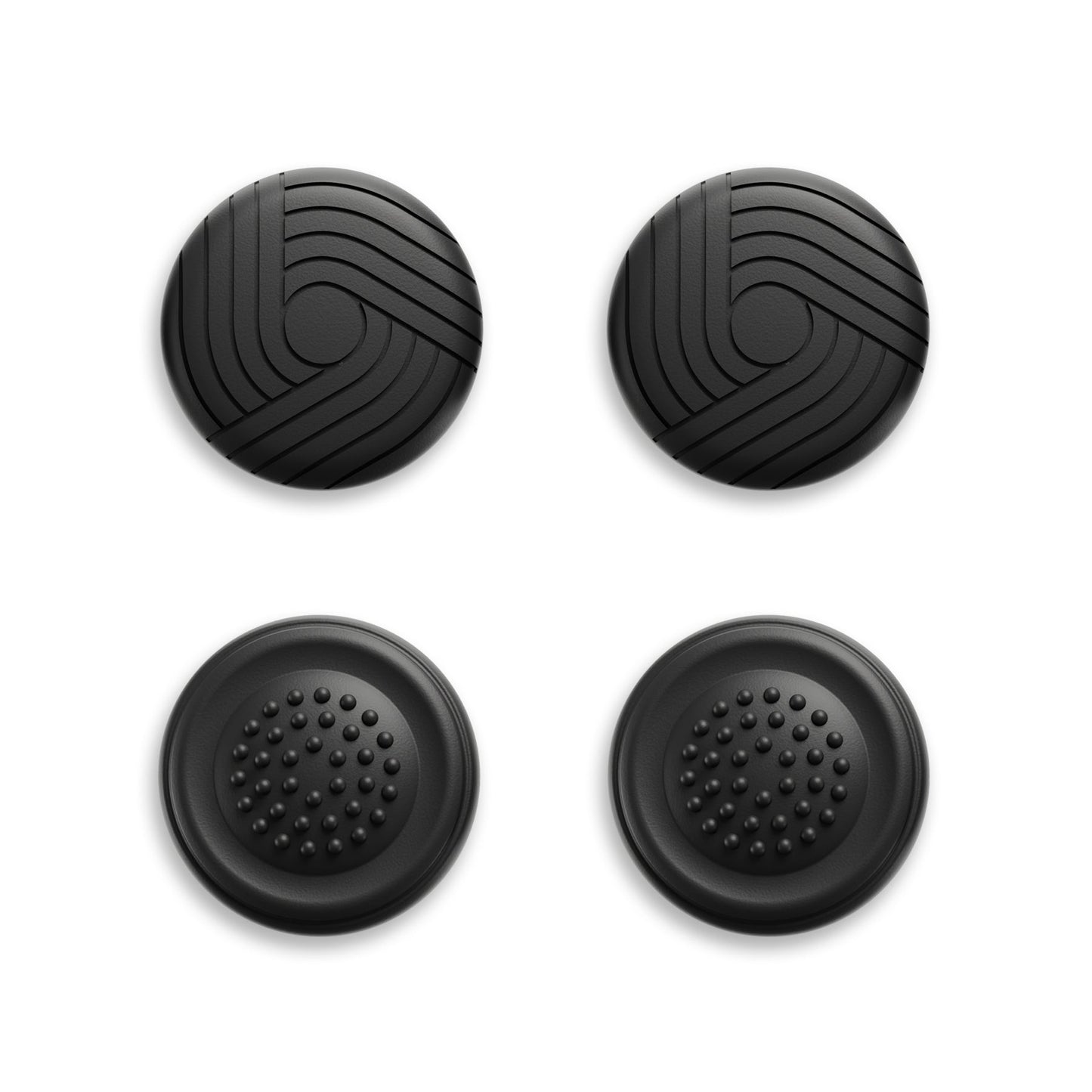 PlayVital Samurai & Guardian Edition 4-Pack Thumb Grips for Steam Controller 2 (2026), Anti-Slip Textured Grip Caps - Black PlayVital