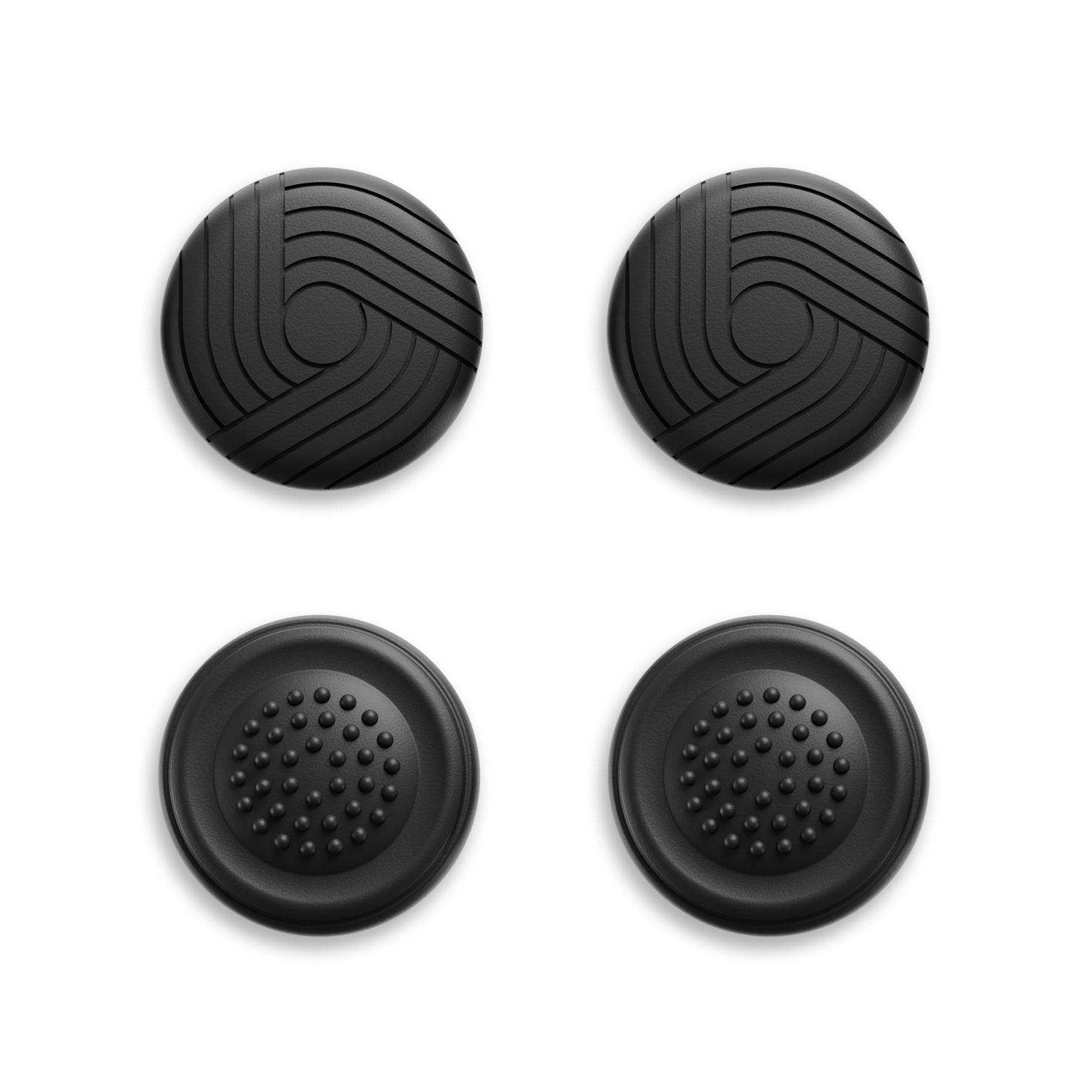 PlayVital Samurai & Guardian Edition 4-Pack Thumb Grips for Steam Controller 2 (2026), Anti-Slip Textured Grip Caps - Black PlayVital