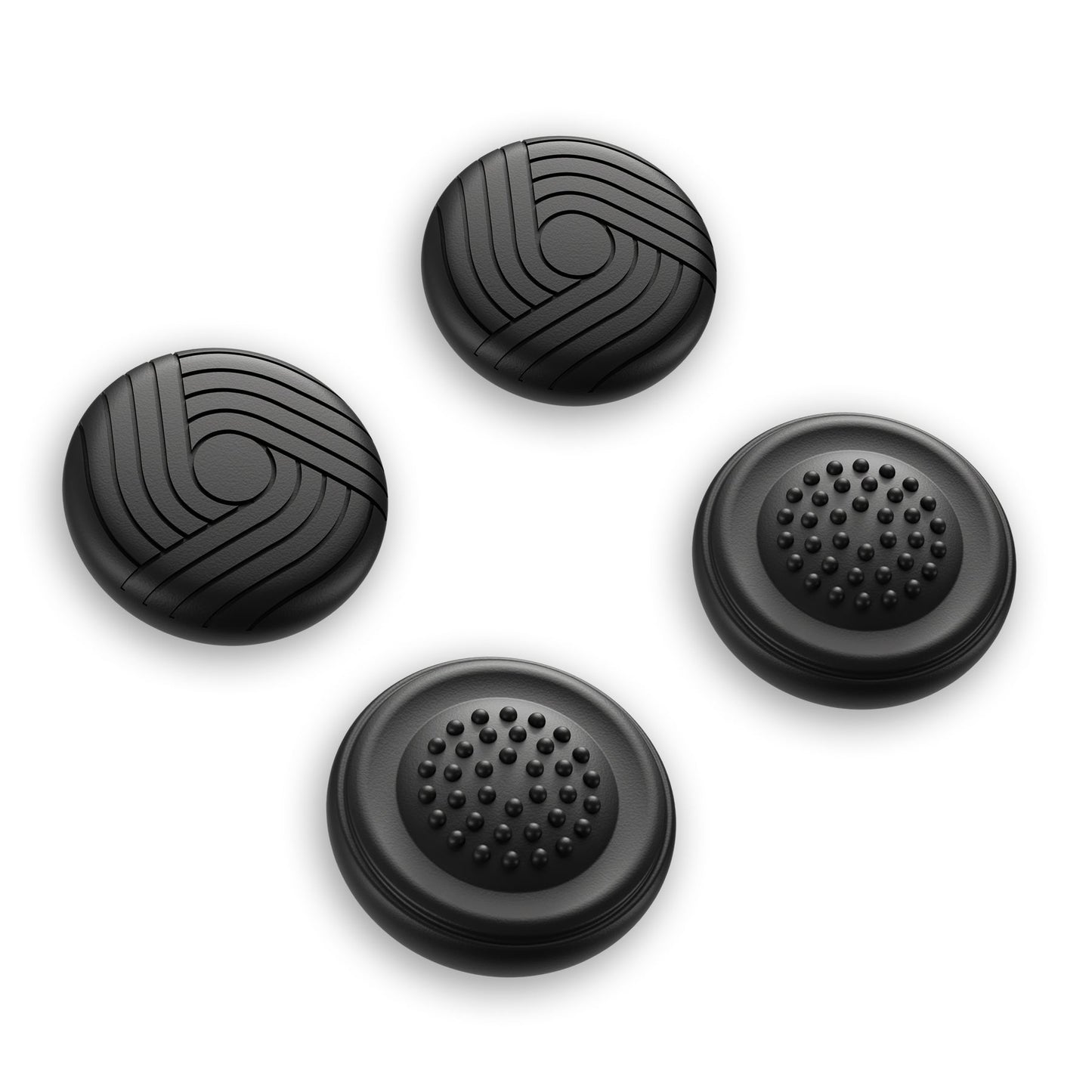 PlayVital Samurai & Guardian Edition 4-Pack Thumb Grips for Steam Controller 2 (2026), Anti-Slip Textured Grip Caps - Black PlayVital