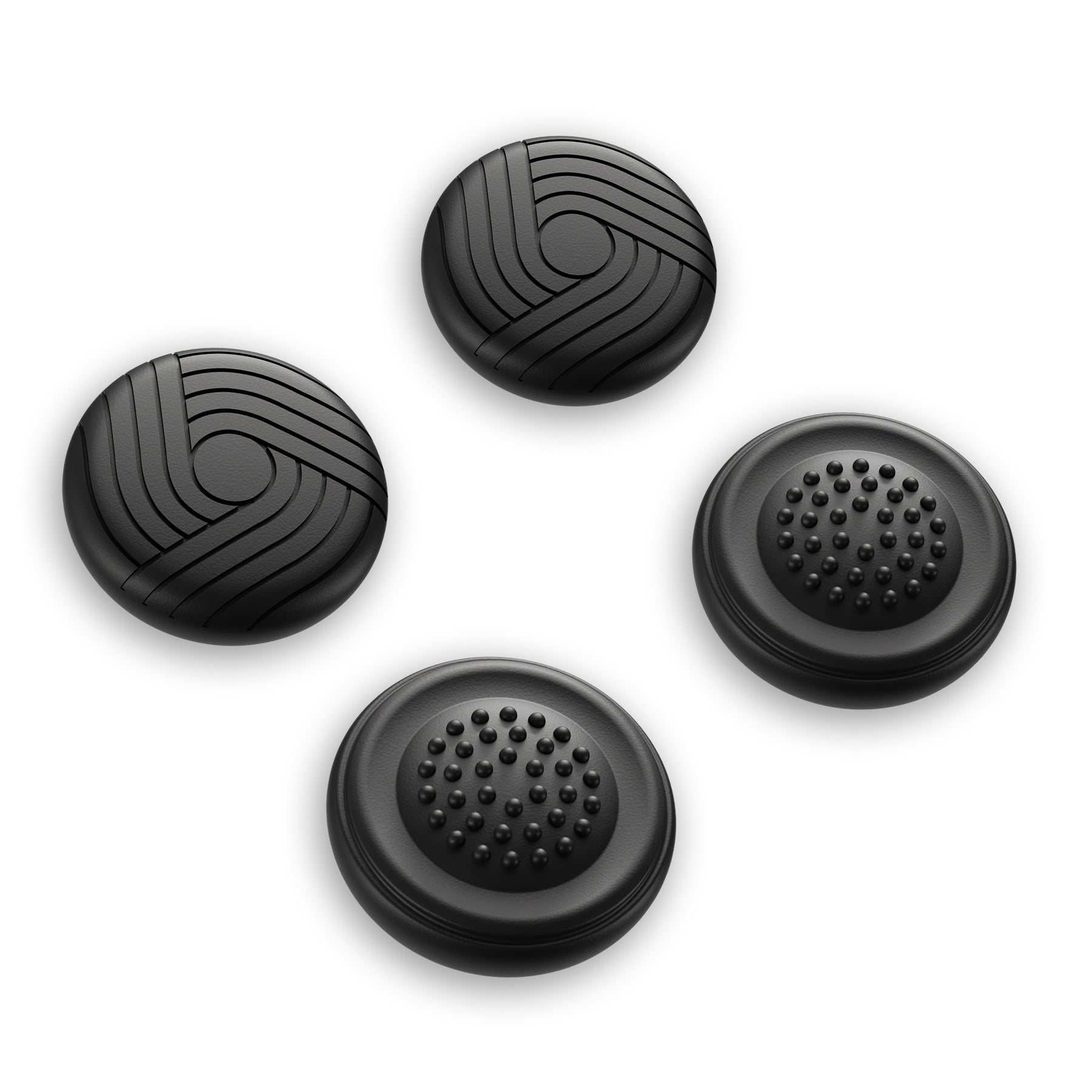 PlayVital Samurai & Guardian Edition 4-Pack Thumb Grips for Steam Controller 2 (2026), Anti-Slip Textured Grip Caps - Black PlayVital
