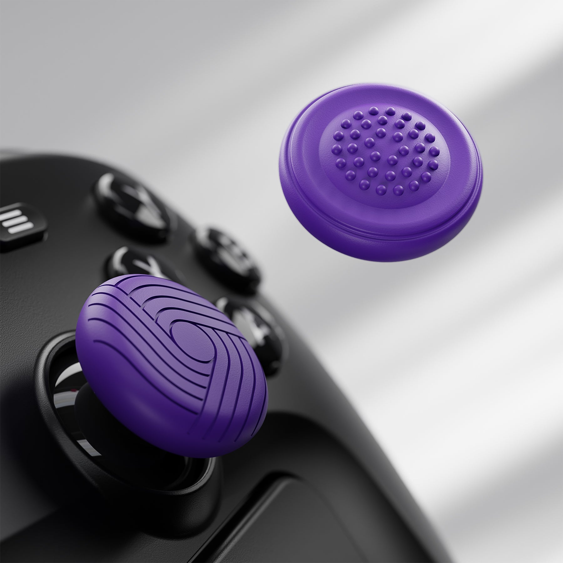 PlayVital Samurai & Guardian Edition 4-Pack Thumb Grips for Steam Controller 2 (2026), Anti-Slip Textured Grip Caps - Purple PlayVital
