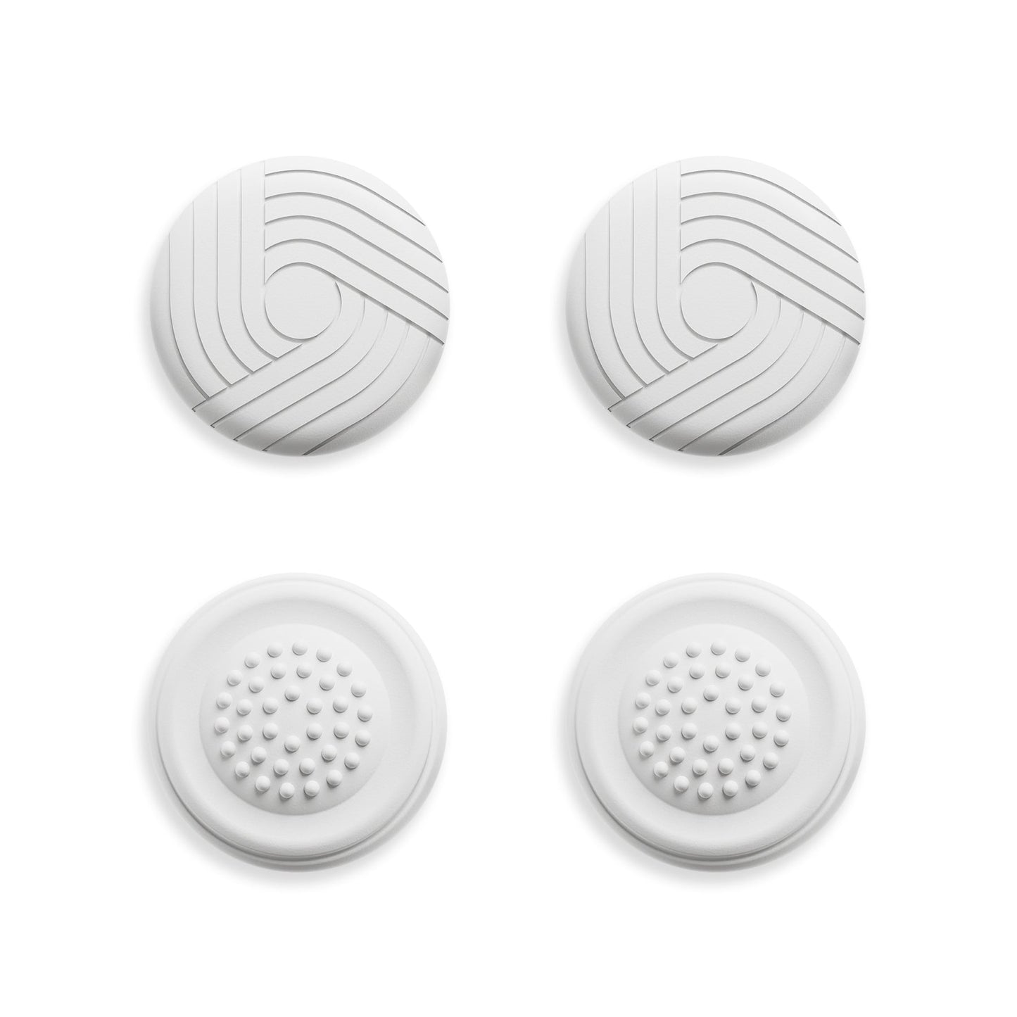 PlayVital Samurai & Guardian Edition 4-Pack Thumb Grips for Steam Controller 2 (2026), Anti-Slip Textured Grip Caps - White PlayVital