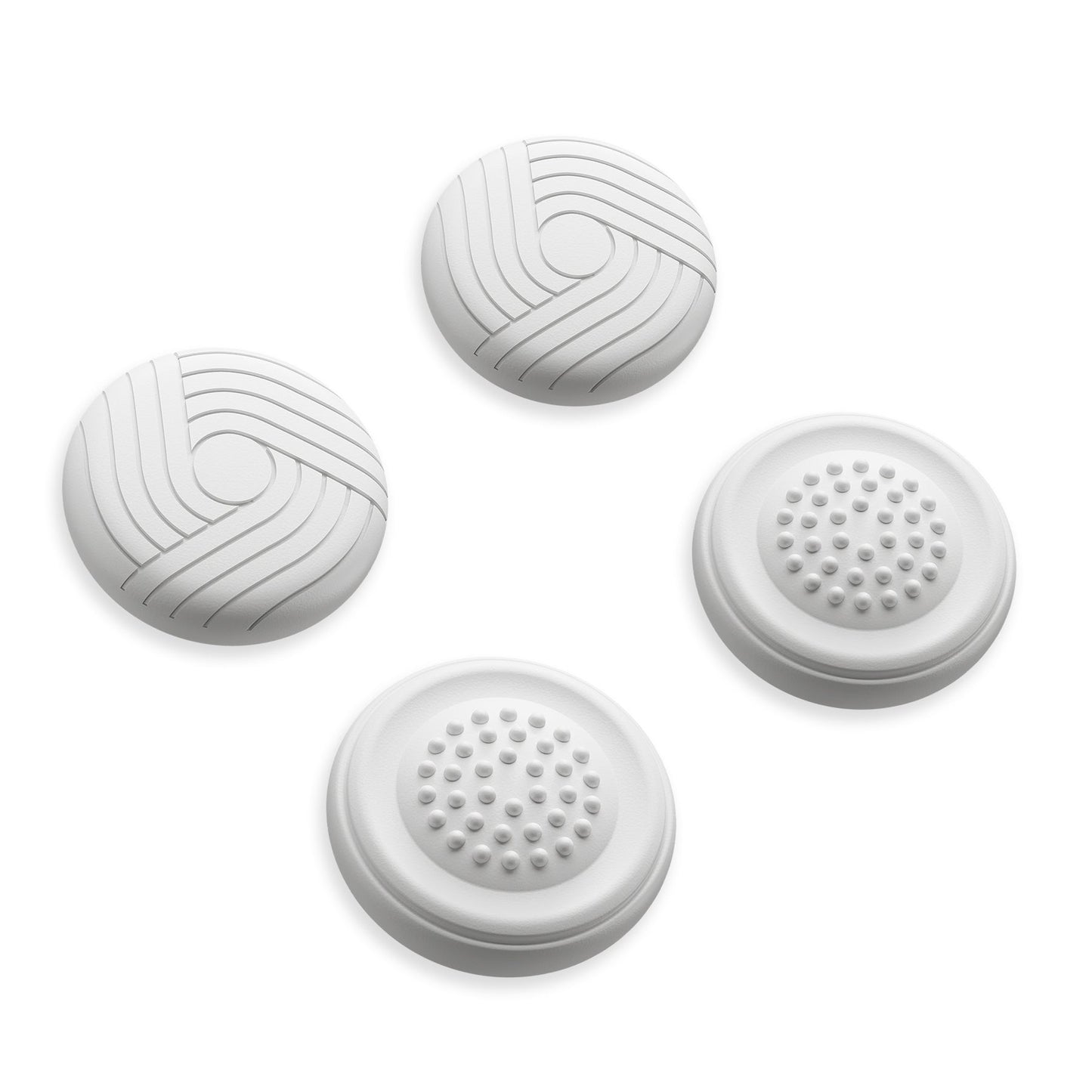PlayVital Samurai & Guardian Edition 4-Pack Thumb Grips for Steam Controller 2 (2026), Anti-Slip Textured Grip Caps - White PlayVital