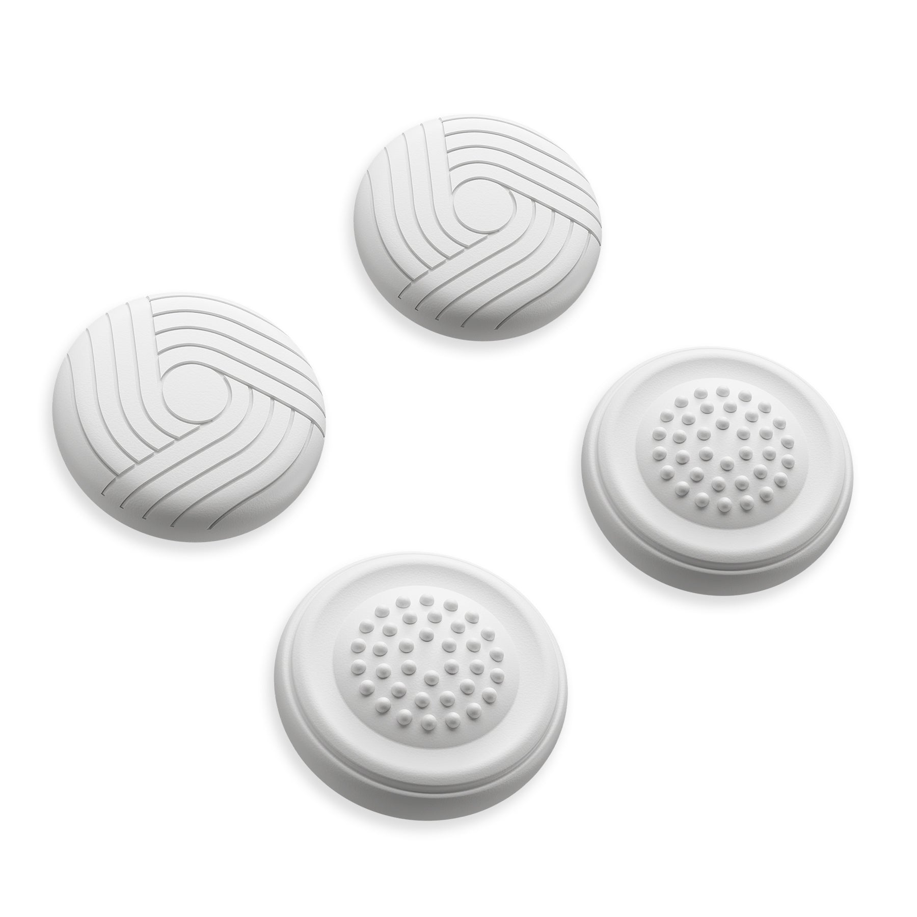 PlayVital Samurai & Guardian Edition 4-Pack Thumb Grips for Steam Controller 2 (2026), Anti-Slip Textured Grip Caps - White PlayVital