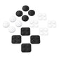 PlayVital Silicone Button Covers and Thumb Grip Set for Nintendo Switch 2 (2025), 8 Pcs Colorful ABXY Directional Button Caps & 4 Joystick Caps for Joycon 2 - Black & White PlayVital