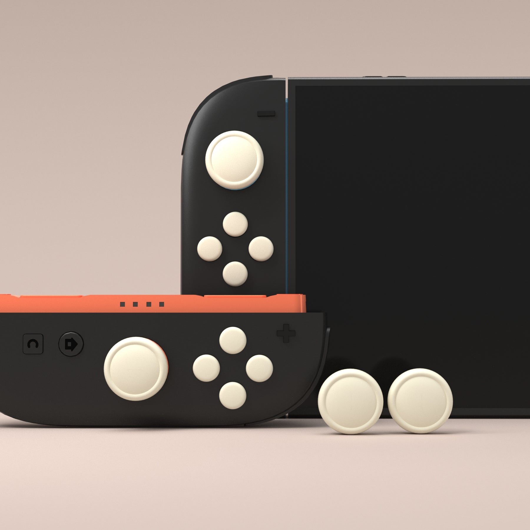PlayVital Silicone Button Covers and Thumb Grip Set for Nintendo Switch 2 (2025), ABXY Directional Button Caps for Joycon 2 - Antique Yellow PlayVital