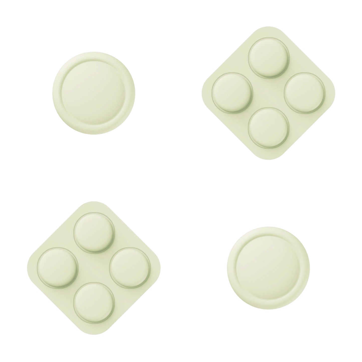 PlayVital Silicone Button Covers and Thumb Grip Set for Nintendo Switch 2 (2025), ABXY Directional Button Caps for Joycon 2 - Antique Yellow PlayVital