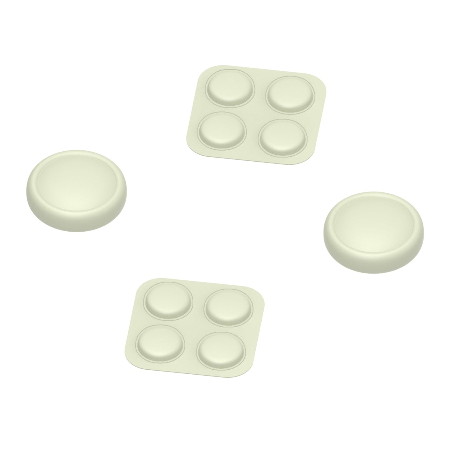 PlayVital Silicone Button Covers and Thumb Grip Set for Nintendo Switch 2 (2025), ABXY Directional Button Caps for Joycon 2 - Antique Yellow PlayVital