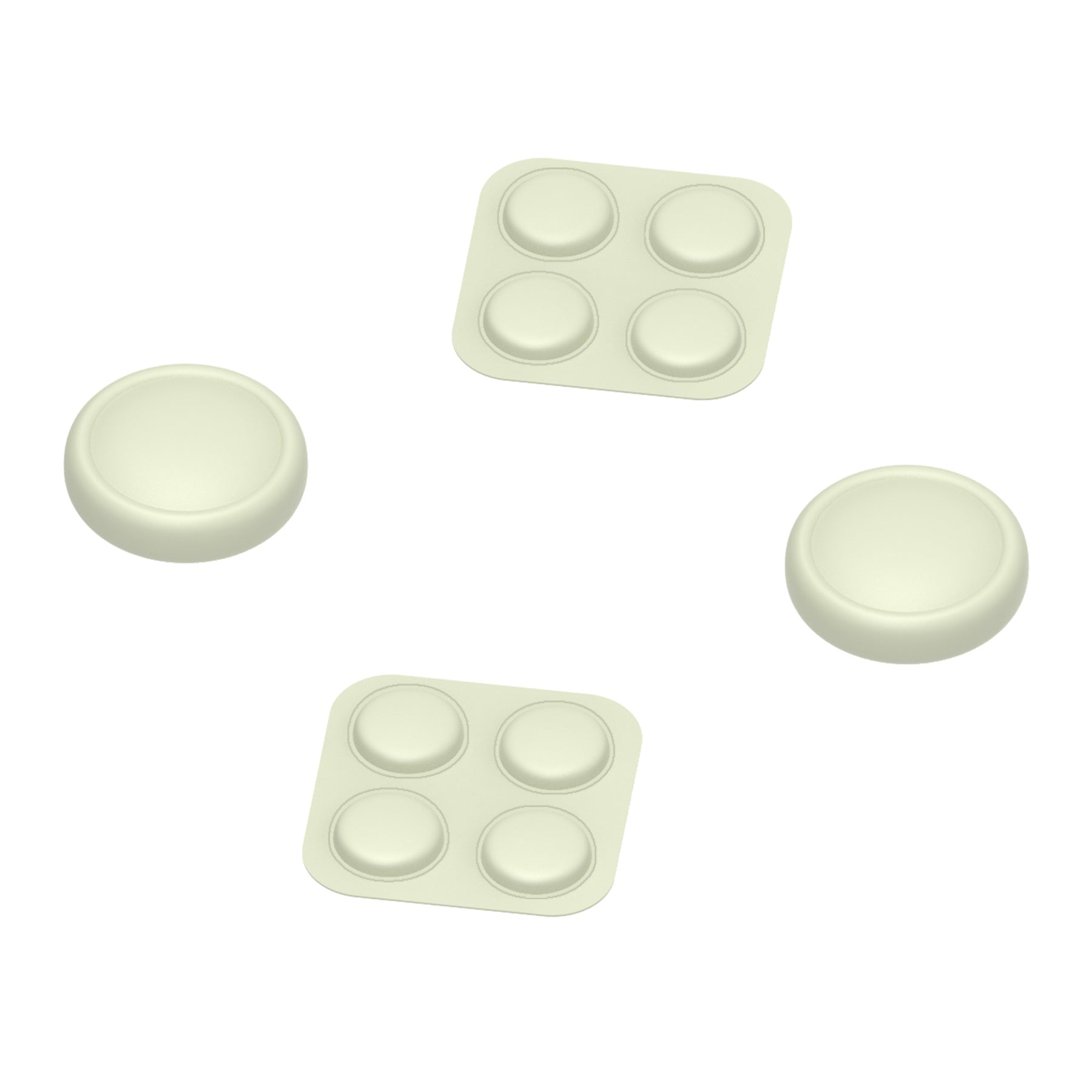 PlayVital Silicone Button Covers and Thumb Grip Set for Nintendo Switch 2 (2025), ABXY Directional Button Caps for Joycon 2 - Antique Yellow PlayVital