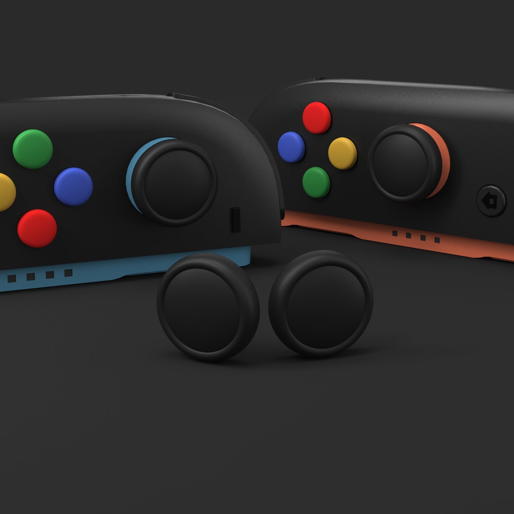 PlayVital Silicone Button Covers and Thumb Grip Set for Nintendo Switch 2 (2025), ABXY Directional Button Caps for Joycon 2 - Black PlayVital