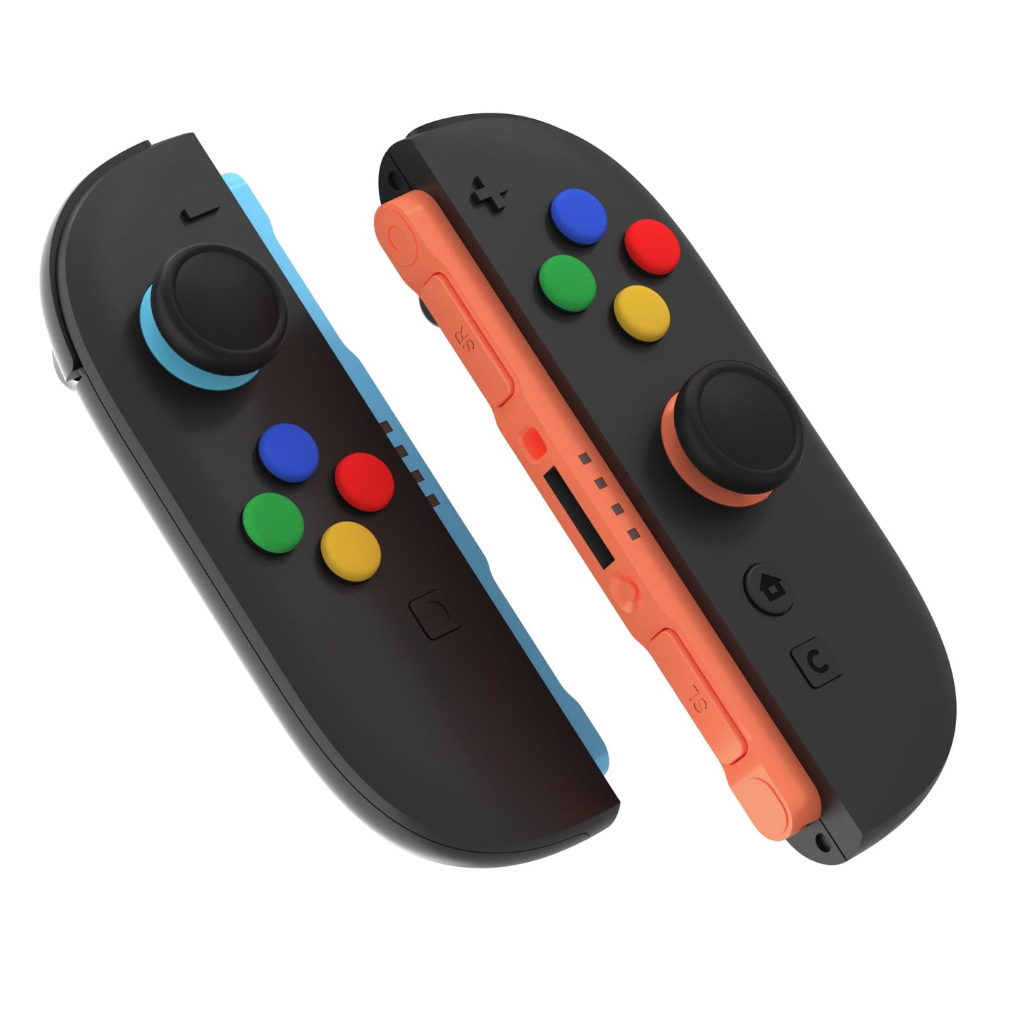 PlayVital Silicone Button Covers and Thumb Grip Set for Nintendo Switch 2 (2025), ABXY Directional Button Caps for Joycon 2 - Black PlayVital