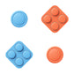 PlayVital Silicone Button Covers and Thumb Grip Set for Nintendo Switch 2 (2025), ABXY Directional Button Caps for Joycon 2 - Blue & Orange PlayVital