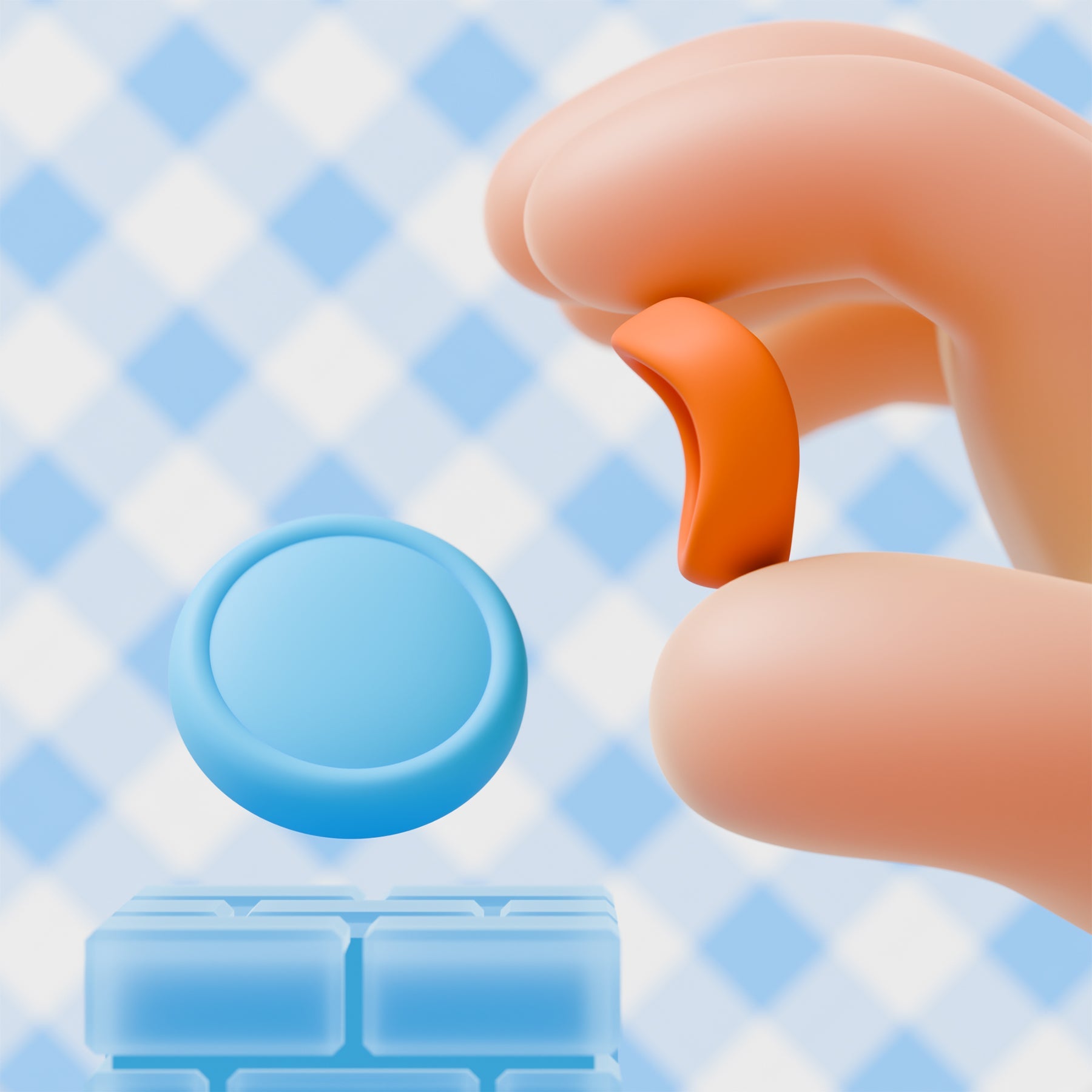 PlayVital Silicone Button Covers and Thumb Grip Set for Nintendo Switch 2 (2025), ABXY Directional Button Caps for Joycon 2 - Blue & Orange PlayVital