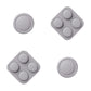 PlayVital Silicone Button Covers and Thumb Grip Set for Nintendo Switch 2 (2025), ABXY Directional Button Caps for Joycon 2 - New Hope Gray PlayVital