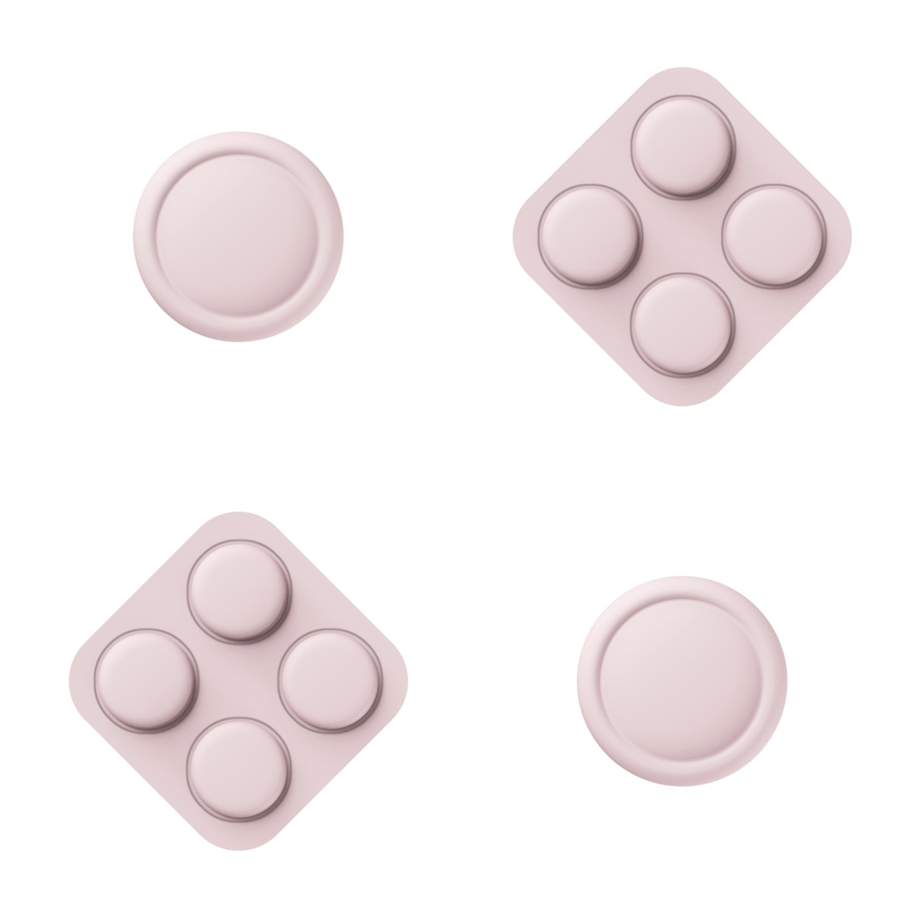 PlayVital Silicone Button Covers and Thumb Grip Set for Nintendo Switch 2 (2025), ABXY Directional Button Caps for Joycon 2 - Pink PlayVital