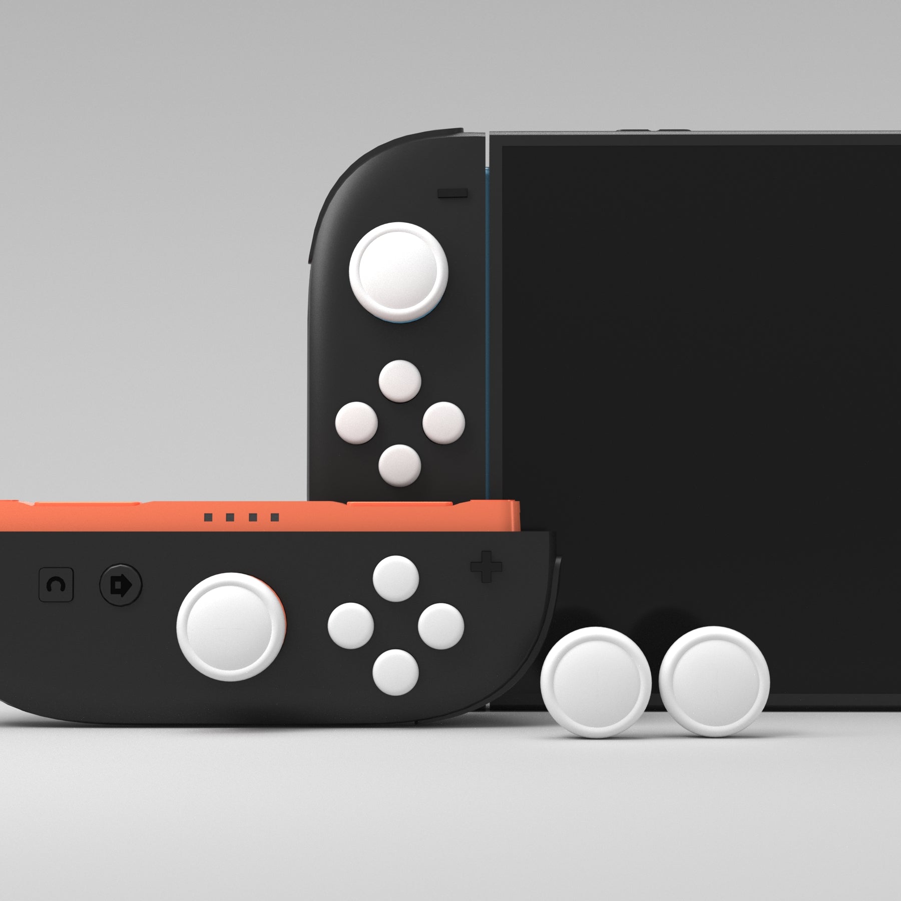 PlayVital Silicone Button Covers and Thumb Grip Set for Nintendo Switch 2 (2025), ABXY Directional Button Caps for Joycon 2 - White PlayVital