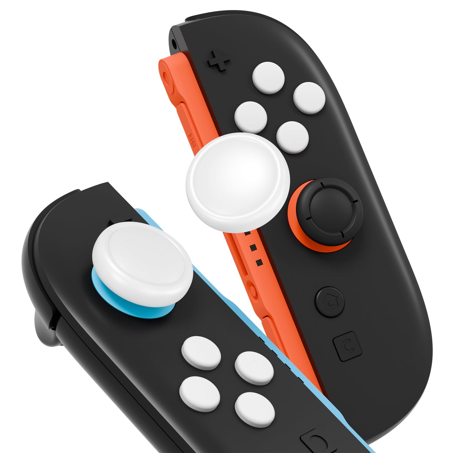 PlayVital Silicone Button Covers and Thumb Grip Set for Nintendo Switch 2 (2025), ABXY Directional Button Caps for Joycon 2 - White PlayVital