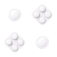 PlayVital Silicone Button Covers and Thumb Grip Set for Nintendo Switch 2 (2025), ABXY Directional Button Caps for Joycon 2 - White PlayVital