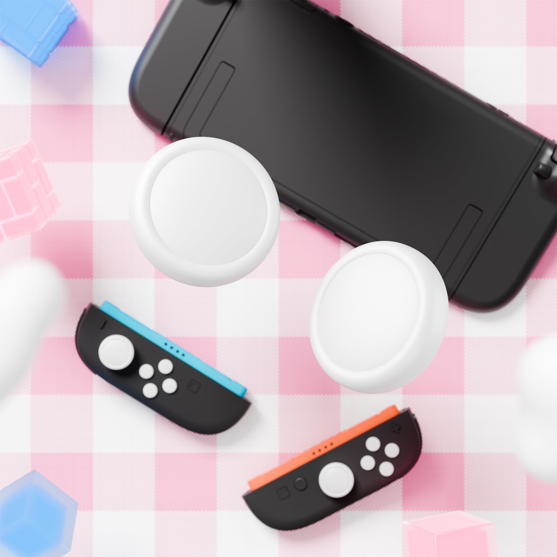 PlayVital Silicone Button Covers and Thumb Grip Set for Nintendo Switch 2 (2025), ABXY Directional Button Caps for Joycon 2 - White PlayVital